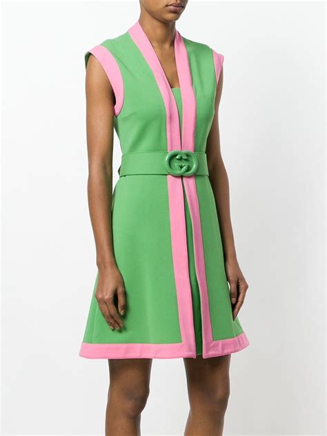 gucci pink dress 2015|Gucci pink and green dress.